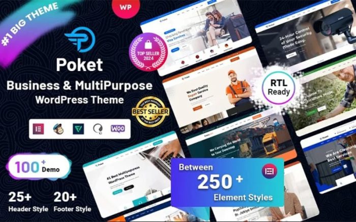 Poket - İş ve Çok Amaçlı Mobil Uyumlu WordPress Teması