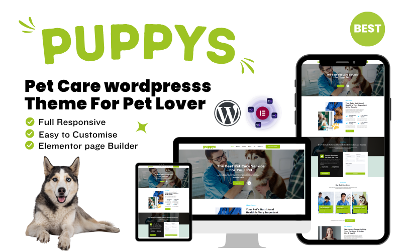 Puppys Pet Care Vet Wordpress Tam Mobil Uyumlu Tema