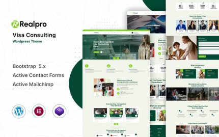 Realpro - Göçmenlik ve Vize Danışmanlığı WordPress Teması
