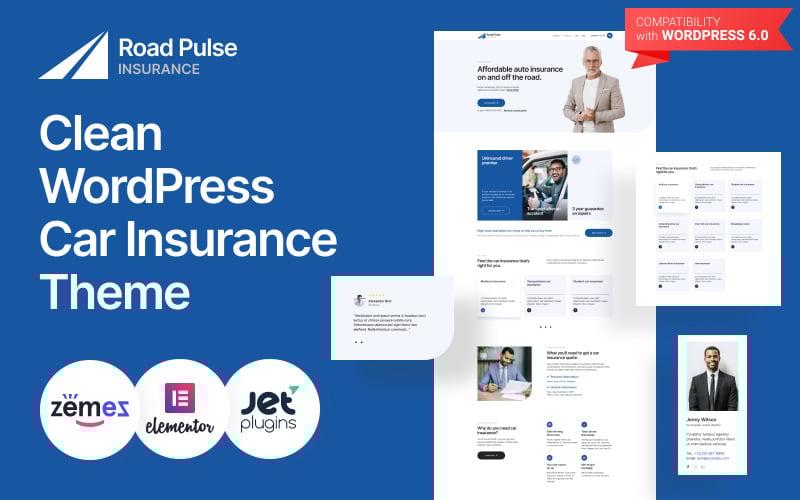 Road Pulse - Temiz Araba Sigortası WordPress Teması