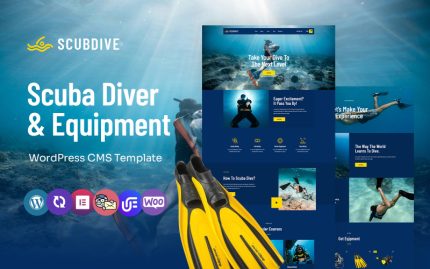 Scubadive - Scuba Diving and Equipment Çok Amaçlı WordPress Elementor Teması