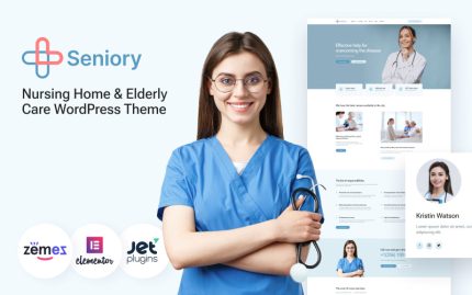 Seniory - Huzurevi ve Yaşlı Bakımı Modern Elementor WordPress Teması