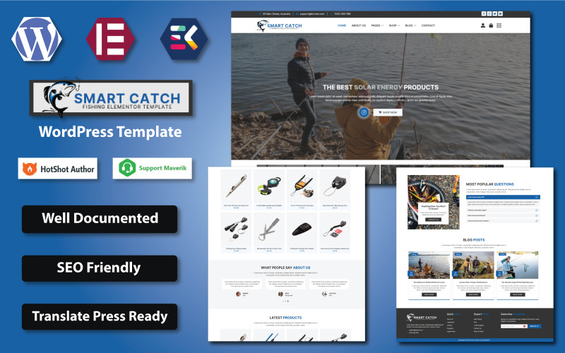 Smart Catch - Balıkçılık Ekipmanları WooCommerce Elementor Teması