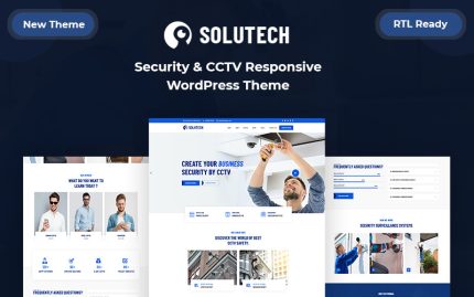 Solutech - Güvenlik ve CCTV Mobil Uyumlu WordPress Teması