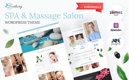 Soothery - SPA ve Masaj Salonu Mobil Uyumlu WordPress Teması