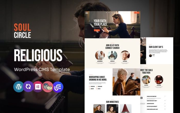 Soul Circle - Din ve Kilise Çok Amaçlı WordPress Elementor Teması