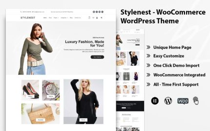 Stylenest - Minimal Moda Mağazası WordPress WooCommerce Teması