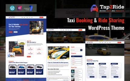 Tap2Ride – Taksi Rezervasyonu ve Yolculuk Paylaşımı WordPress Teması