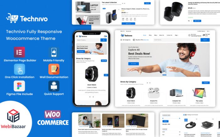 Technivo - Elektronik MegaShop WooCommerce Teması