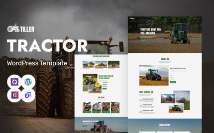 Tiller - Tarım Makinaları, Çiftçilik Aletleri ve Traktör WordPress Elementor Teması