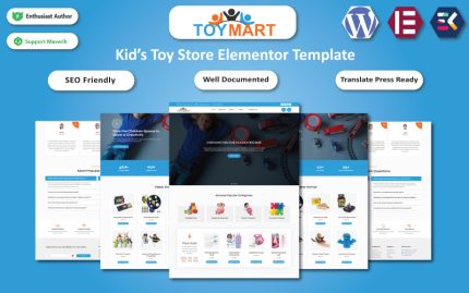 Toy Mart - Çocuk Oyuncak Mağazası WordPress Elementor Teması