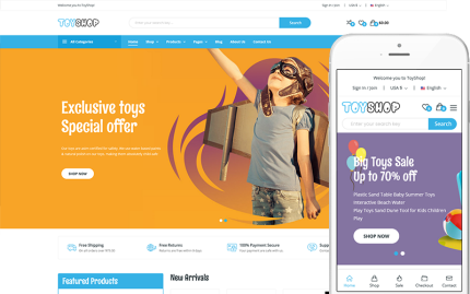 Toyshop - Çocuk Oyuncak Mağazası WooCommerce WordPress Teması
