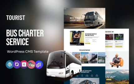 Turist - Otobüs Kiralama Hizmeti Çok Amaçlı WordPress Elementor Teması