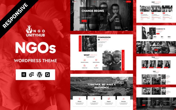 UnityHub - STK ve Bağış Toplama WordPress Elementor Teması
