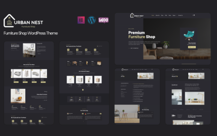 Urban Nest - Mobilya Mağazası ve Hizmetleri Elementor WooCommerce Teması
