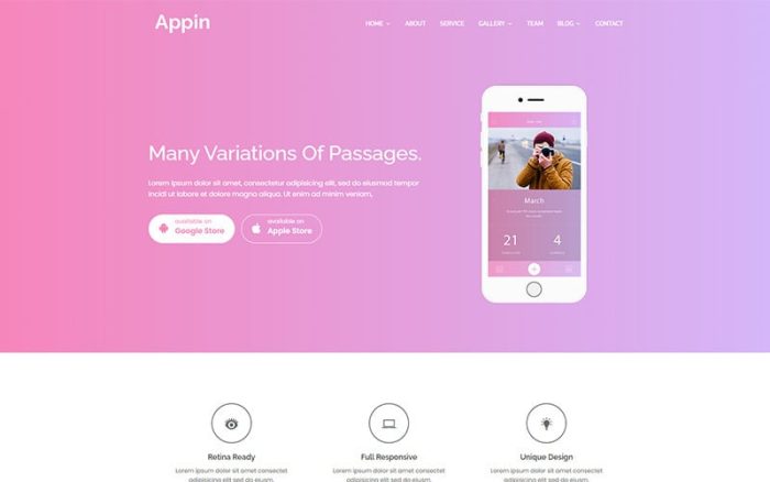 Uygulama - Uygulamalara Mobil Uyumlu WordPress Teması