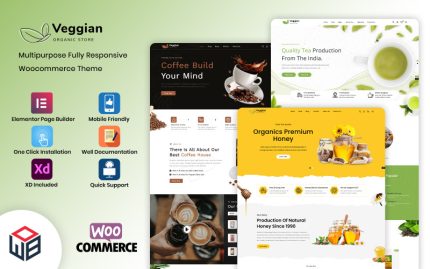 Veggian - Bitkisel Çay, Kahve ve Bal Çok Amaçlı WooCommerce Teması