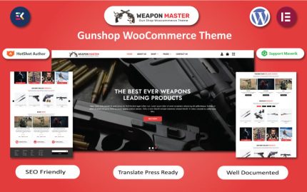 Weapon Master - Silahlar ve Atıcılık WooCommerce Elementor Teması