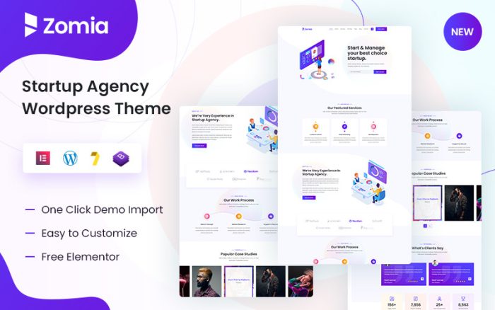 Zomia - Başlangıç Ajansı Elementor WordPress Teması